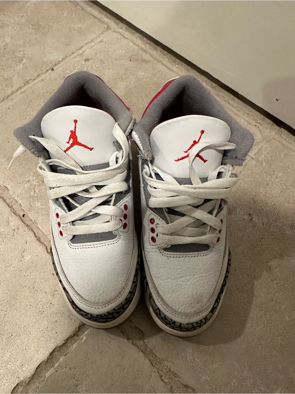 Jordan Kids White and Red Basketball Sneakers